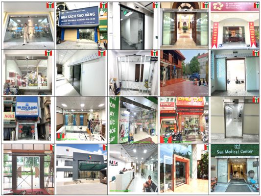 Một trong số những công trình lắp đặt cửa tự động đã triển khai
